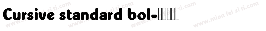 Cursive standard bol字体转换